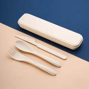 Portable Cutlery Set with Storage Box, 3 Counts Creative Knife, Fork & Spoon Set, Tableware Set for Home, Kitchen, Outdoor, Summer Camp, Picnic, Kitchenware