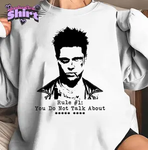Tyler Durdan First Rule Fight Club Shirt, Tyler Durdan Bootleg Shirt, Fight Club Movie Shirt, Fight Club Character Shirt, Full Color, For Men, For Women, Casual, Classic Fashion, Tee Print, Sweatshirt, Hoodie