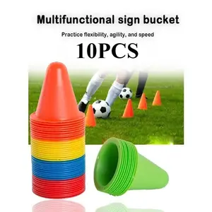 10 Pcs Skate Marker Cones Roller Football Marking Cup Marker Cones Slalom Roller skate pile cup Soccer Training Agility Equipment