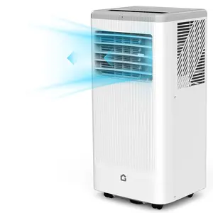 Portable Air Conditioner 8000 BTU 3-in-1 AC – Energy Efficient Cooling, Dehumidifier & Fan, Remote Control, 24H Timer, Window Kit – Cools Up to 350 Sq Ft – Ideal for Bedroom, Apartment, Dorm