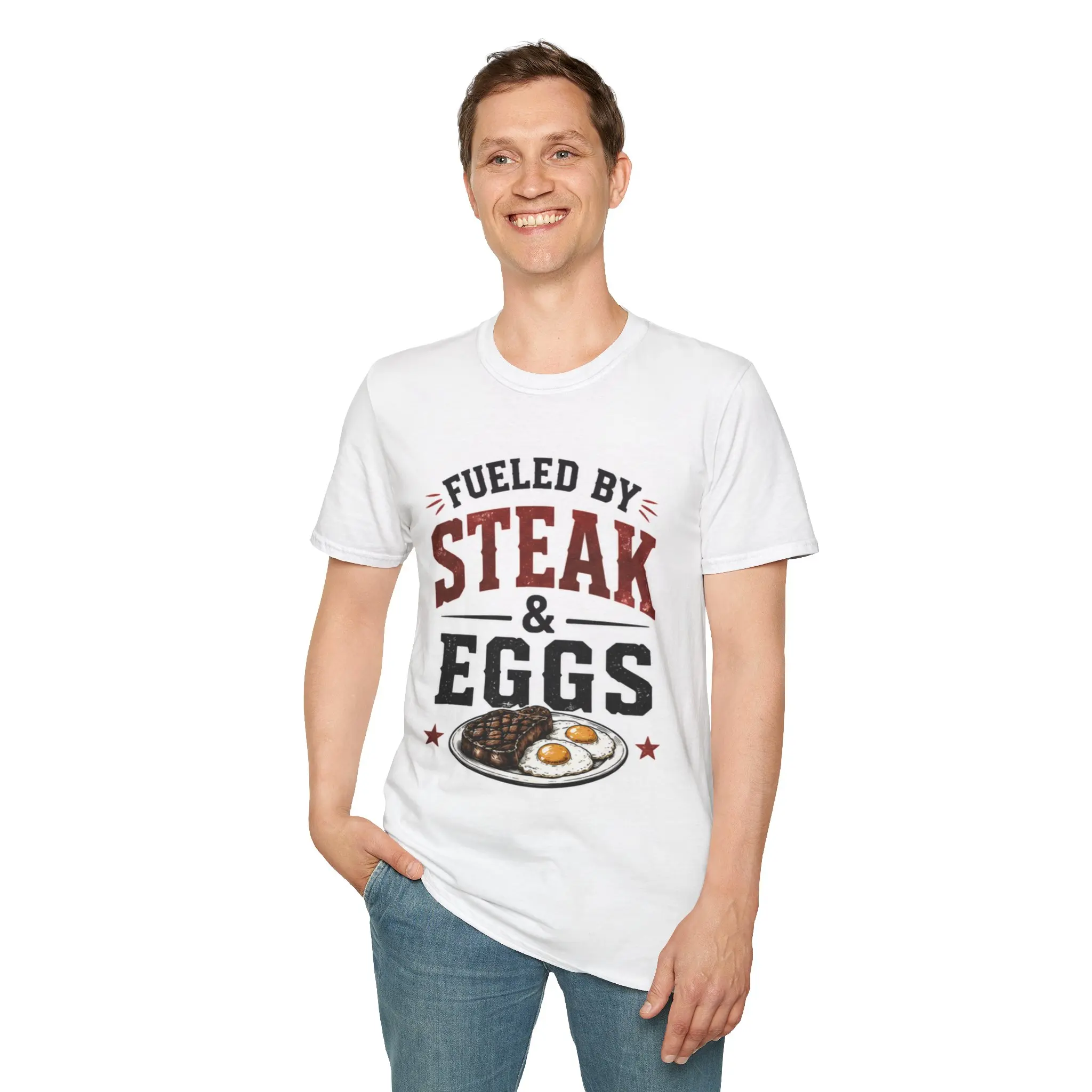 Fueled by Steak & Eggs T-Shirt Healthy Lifestyle Nutrition