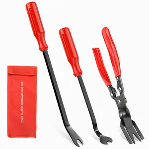 Nilight 3PCS Clip Pliers Set & Fastener Remover Auto Trim Removal Tool Kit Auto Upholstery Combo Repair Kit with Storage Bag for Car Panel Dashboard