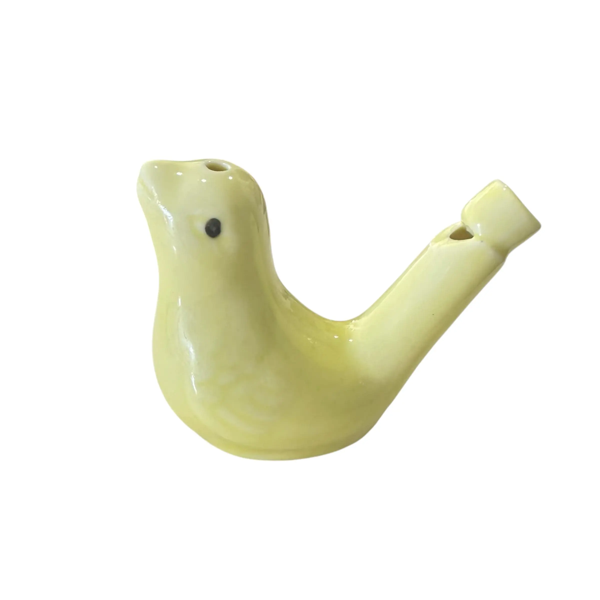 Ceramic Bird Whistle, Yellow Wind Instrument for Toys & Hobbies, Musical Instrument Accessory, Bird Whistle Whistles