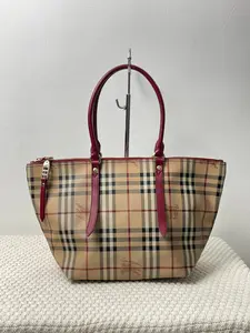 Pre-owned BURBERRY Haymarket Check Canvas Tote Bag, Luggage & Bag Accessory