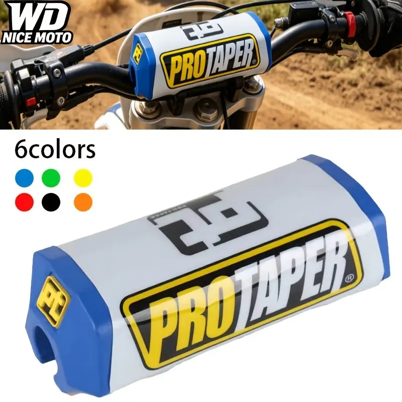 WD NICE MOTO Motorcycle Racing Square Handlebar Pad, Chest Protector Pad Accessories, Fit 1-1/8 Handlebar, Motocross Dirt Pit Bike Modified Parts, Motorbike