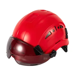 1pc Safety Helmet With Goggles,  Standard, High-Altitude Outdoor Rescue Helmet For Construction Sites