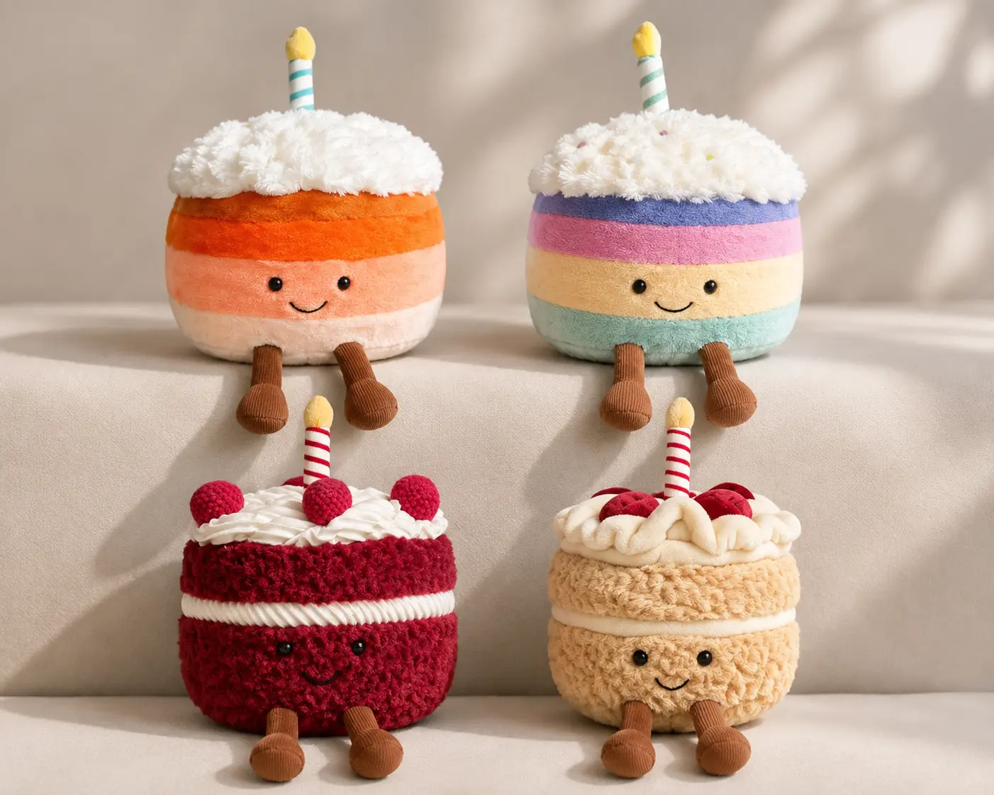 Jellycat Amuseables Birthday Cake Plush – Cute Soft Cake Stuffed Animal, Adorable Birthday Party Decor