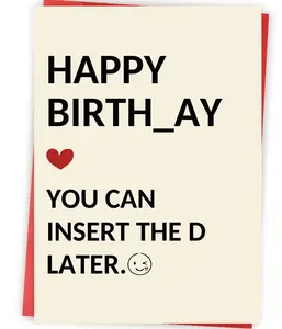 men birthday card husband bday gift mens idea decorations boyfriend male female him couple fiance fiancee adult grown man wife girlfriend gf bf decorations boss day boss father friend workmate colleague romance handsome great unique Greeting Card