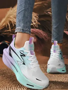 2026 Summer New Women's Gradient Mesh Breathable Running Shoes, Ultra-Light Shock Absorption Anti-Slip Soft Sole Sports Shoes, Versatile Casual Running Shoes