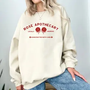 Rose Apothecary Sweatshirt, Schitt Creek Shirt, Rosebud Motel Sweater, Handcrafted with Care, Moira Rose Shirt