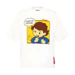 Ayrton Senna F1 Senninha Oversized Cartoon T-Shirt - White