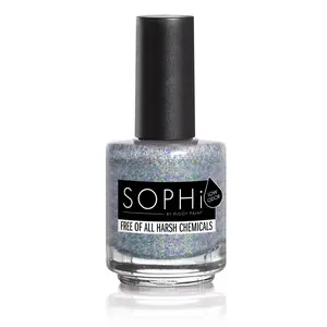 SOPHi Winking of You - Silver Glitter Nail Polish, Non-Toxic & Cruelty-Free, 0.5 fl. oz. (15 ml), Sparkly Silver Glitter Topper