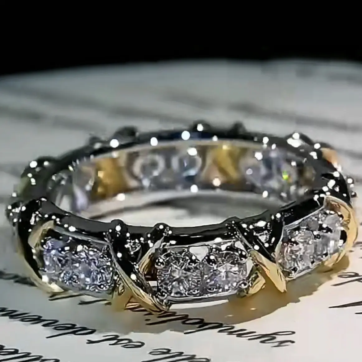 Handmade Stackable Finger Rings Set, X-Shape Cubic Zirconia Knuckle Rings for Men & Women, Modern Statement Thumb Jewelry Gift, Thumb Rings