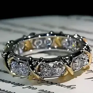 Handmade Stacking Knuckle Thumb Rings, X Shape Cubic Zirconia Rings for Men and Women Gifts SpringStatements