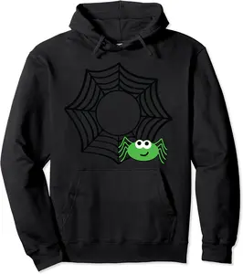 Spider Web Green Pullover Hoodie - 64B0CJHSJJJ3