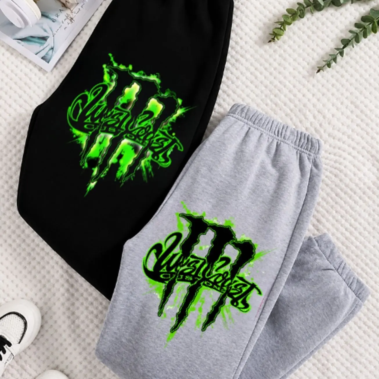 Ghost Energy Graphic Sweatpants, Unisex Oversized Joggers, Soft Cotton Blend Fleece, Relaxed Fit, Racing Streetwear, Comfortable Lounge Pants for Everyday Wear, Gift For Him, Gift For Her, Gym and Travel, Trending 2026 R
