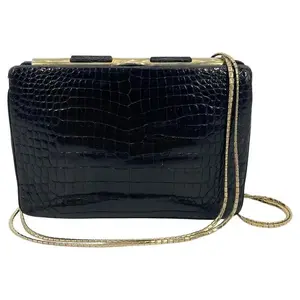 Pre-owned JUDITH LEIBER Alligator Shoulder Bags Leiber Black Shoulder Bag