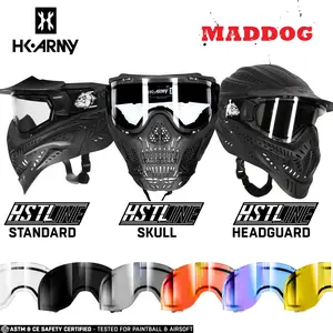 Maddog HK Army HSTL Goggle Paintball & Airsoft Mask With Thermal Lens | Standard - Full-Coverage - Skull
