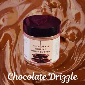 Chocolate Drizzle Handmade Whipped Body Butter with Shea & Mango Butter Non-Greasy Emulsified Moisturizing Skin Repair Creamy Application