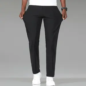 Summer men’s lightweight pants, available in multiple colors; cool-touch stretch, wrinkle-free; golf trousers; business casual/smart casual; straight cut; fashionable, high-end; suitable for commuting; versatile basic piece; resists wrinkles, drapes smoot