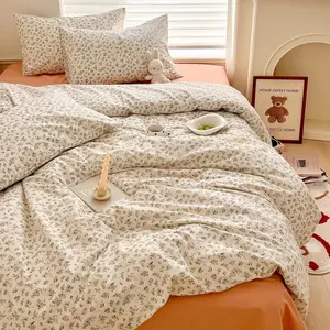 Coquette Purple Floral Comforter Full Size Garden Floral Comforters with 2 Bow Tie Pillowcases for Teen Vintage Boho Comforter Fluffy Comforters