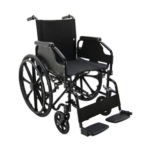 Lightweight Folding Transport Wheelchair for Seniors – 16" Portable Seat, Removable Armrests, Swing-Away Footrests, Locking Handbrakes, Compact Mobility Aid, Easy to Carry