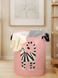 Cat Print Laundry Basket with Handles, Durable Large Capacity Foldable Storage Basket, Multi-Use for Laundry and Toy Organization
