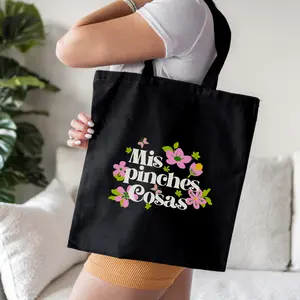 Mis Pinches Cosas Tote Bag - Funny & Bold Latina Bag | Bolsa Reutilizable con Actitud