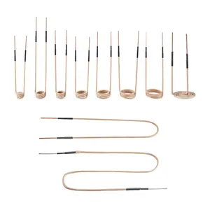 10-Piece Magnetic Induction Heater Coil Set, Induction Heating Kit With Flexible Coils And Long Lifespan, Ideal For Removing Rusty Bolts And Nuts, Includes 8 Coils, 1 U-Shaped, 1 Free-Forming Coil