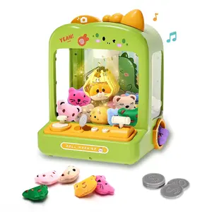 Claw Machine Toy, Mini Home Grabber Game, Interactive Sound Light Educational Gift for Kids Aged 3+, Birthday Present