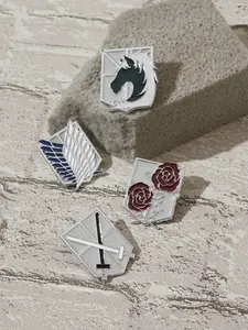 Attack on Titan | 4pcs Oil Drop Design Badge Brooch
