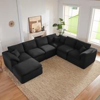 Black-6Seats+1Ottoman