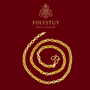 [27.5inch by 7mm O-link Necklace] FOLYSTUY (YNY02) O-link Necklace Unisex Fashion Bracelet for Women or Men with Elegant Design
