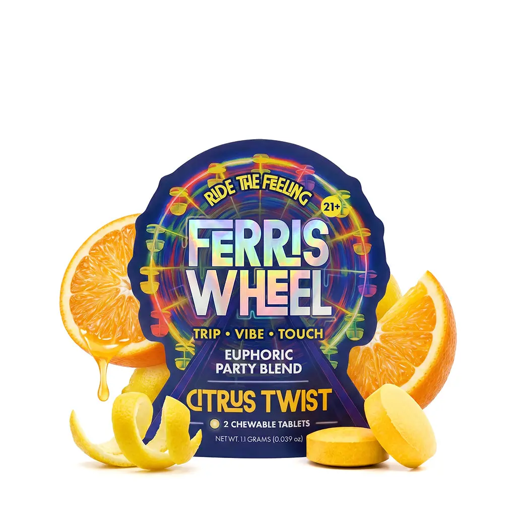 Party Tablets -  Nootropic Kanna Blend - Citrus Twist- 2ct - Natural Edible Supplement