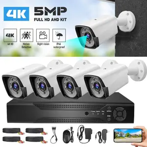 4HC 1080P Outdoor CCTV System Home  Video Surveillance Kit Security Camera System 4K 5MP DVR 1T HDD