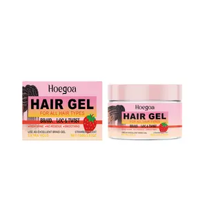 pink strawberry braiding gel, Edge Control Anti‑Frizz High Shine, Extra Hold Braid Lock No Flake, Infused Coconut & Argan Oil, Nourish Repair Split Ends, Ideal For All Braid & Twist Hairstyles