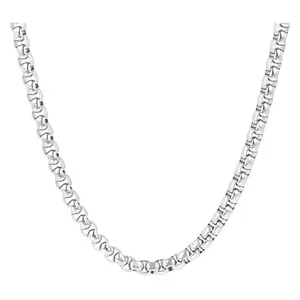 Steel by Design Adjustable Polished Box Chain Ncklace