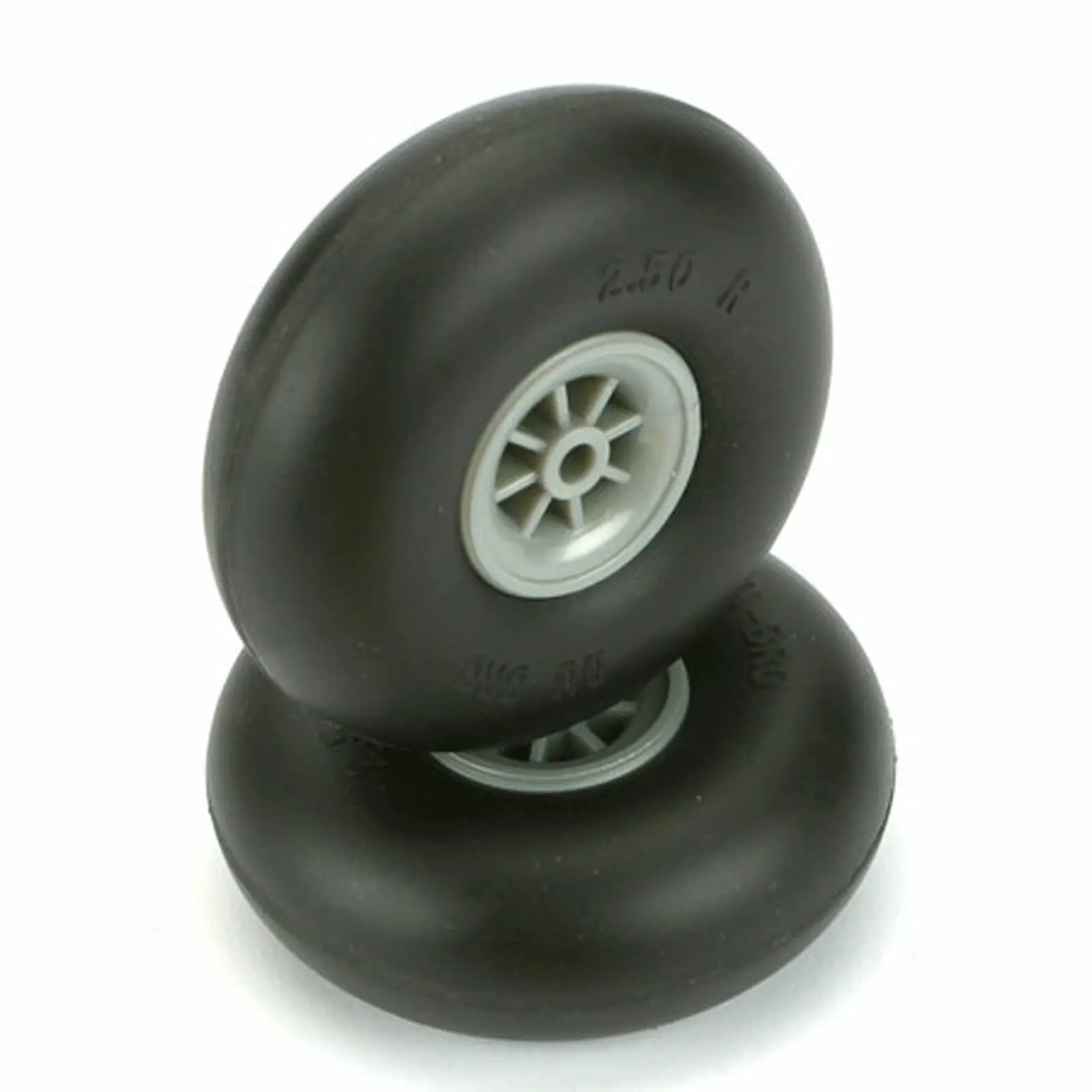 DU-BRO Low Bounce Smooth Rubber Wheels 2-1/2 Diameter (2) DUB250R