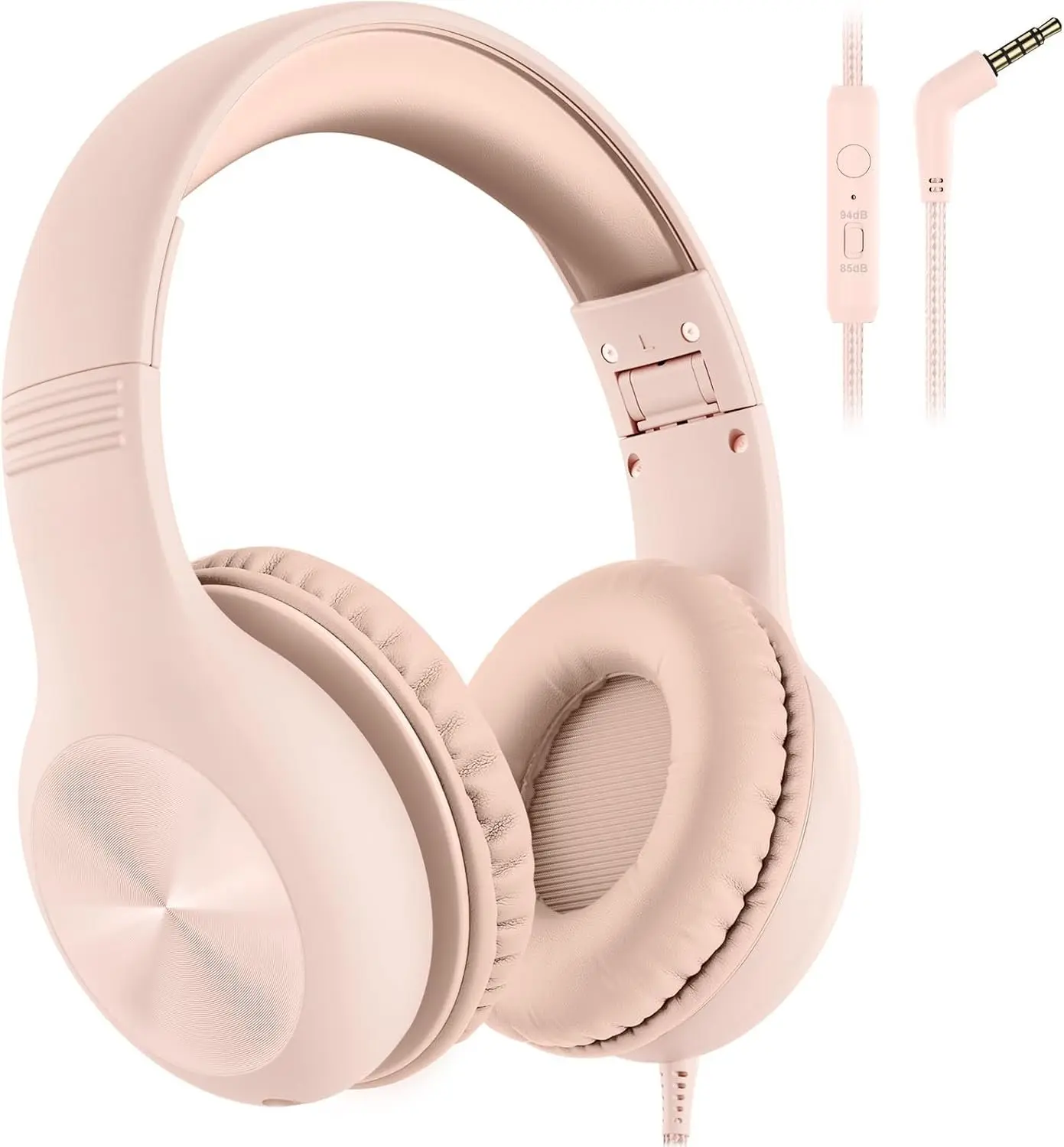 Headphones with MIC, Over-Ear Headphones for  with Cord,  Sound, Safe Volume Limit, Sharing Function,  Headset for Girls Boys,  Headphone for School, Tablet, Sand