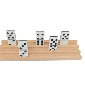 Wooden Domino Tray, Non-slip Domino Base Stand, Tabletop Game Base Tray