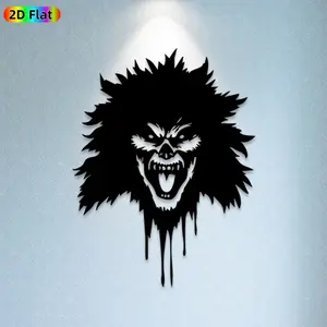 1pc Werewolf Metal Wall Art, Ferocious Werewolf Statue Mural, Ideal Gift for Halloween, Horror Nights, Gothic Decor Enthusiasts, Rust-Resistant Metal Wall Decor Wall Sculptures, Perfect for Indoor Wall & Outdoor Fence, Unique Spooky Decor