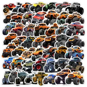 50pcs Monster Truck Graffiti Series Stickers, Truck Decal, Suitable for Faith Based Designs Such As Scrapbooks, Diaries, Laptops, Water Bottles, Cars, Etc., As Gifts with Positive Information