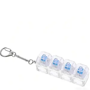 The transparent four-axis design recreates the crisp feel of a mechanical keyboard. Its compact keychain makes it a handy stress-relief gadget for programmers, gamers, and office workers, and it’s also a fun and quirky gift for friends!