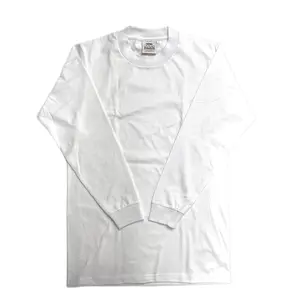 PROCLUB Men's Heavyweight Long Sleeve T Shirts Casual Cotton Tee PRO CLUB Plain Cotton LA Streetwear Hip Hop Harem Big Tall Sizes Black White Gray Navy Cotton Casual Crew Neck Fabric Knit Menswear Top Classic Collar Ribbed Relaxed Fit Longsleeves Crewneck