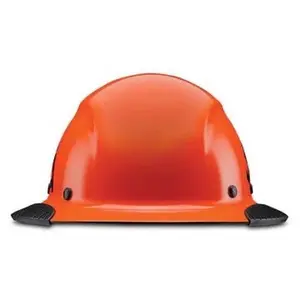 DAX FIFTY 50 Carbon Fiber Full Brim Hardhat Orange Safety Helmet with Hard Fibers Full Brim Design for Durability and Safety