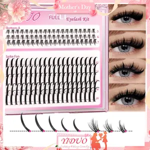 YIDUO Lash Clusters and Bottom Lashes Wispy Eyelash Clusters D Cluster Eyelash Extensions Spike Individual Eyelashes Spikes Lash Clusters (5-6-7mm, 12-14-16-18-20mm)