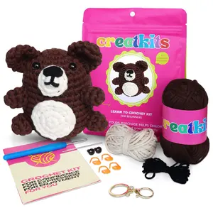 Teddy Crochet Amigurumi Kit for beginners and pros