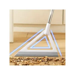 Silicone Magic scraper Broom with Adjustable Long Handle - 3-in-1 Squeegee Broom for Sweeping Floors, Scraping Water, Pet Hair Removal | Ideal for Hardwood, Tile, Bathroom, Kitchen, Shower & Glass Cleaning