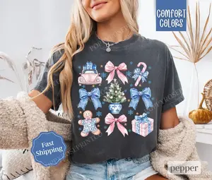 Nutcracker Bubble Shirt, Preppy Christmas Tshirt, Womens Holiday Tee, cotton shirt, sweatshirt, hooide, for men, for women, for child