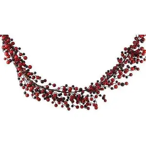 Festive Red Berry Holiday Berry Garland| 6' L Christmas Berry Garlnd